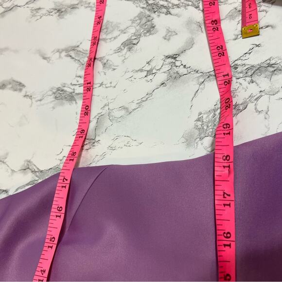 NWT ASOS Bow Strap Back A Line Mini Dress lilac Sz 14 - Picture 6 of 9